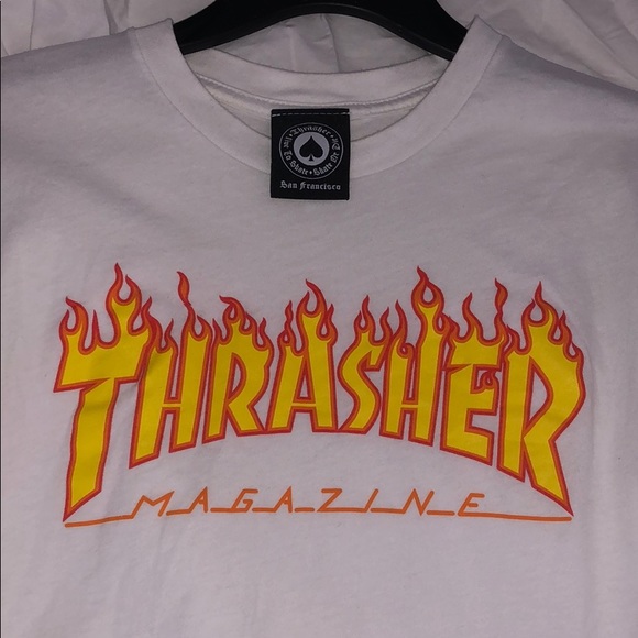 Thrasher Tops - Thrasher White T-shirt